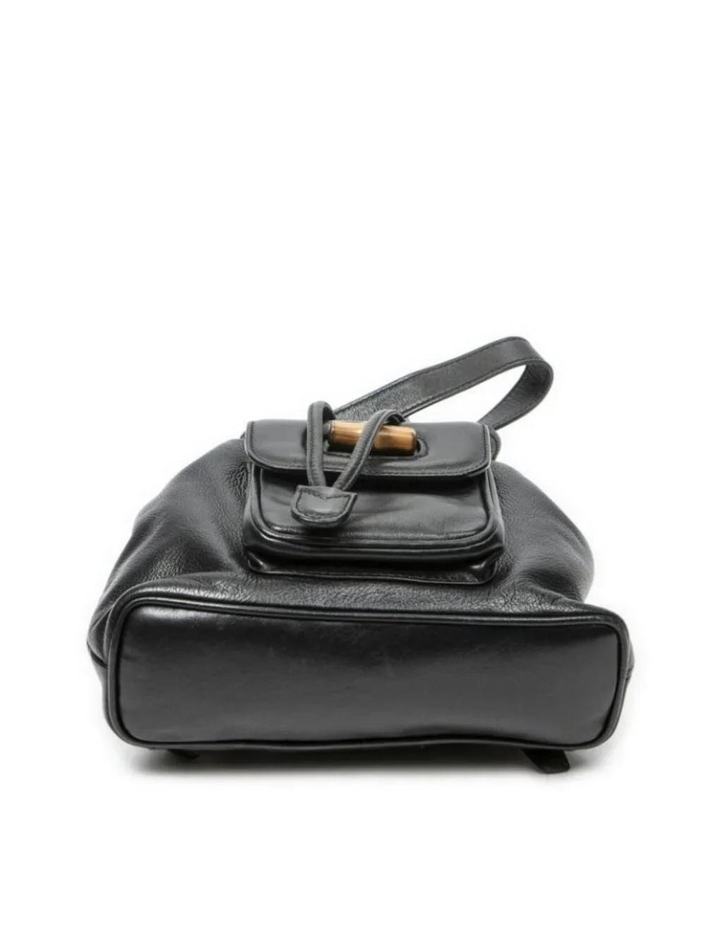 Gucci Mini Bamboo Backpack Black Greinca Lambskin Leather - Picture 6 of 10